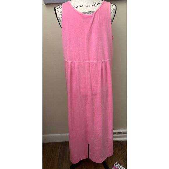 Fresh Produce Vintage butterfly hot pink midi sleeveless dress, size large - Picture 4 of 8